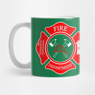 Fire Department Maltese Cross Red/white Mug